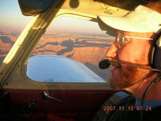 11 6bf. aerial - Canyonlands at dawn - Adam flying N4372J