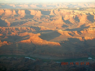 13 6bf. aerial - Canyonlands at dawn
