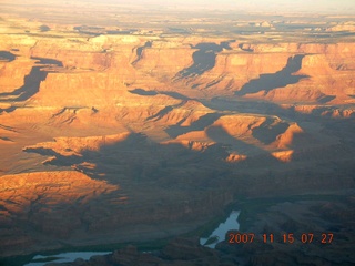 aerial - Canyonlands at dawn