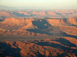 21 6bf. aerial - Canyonlands at dawn