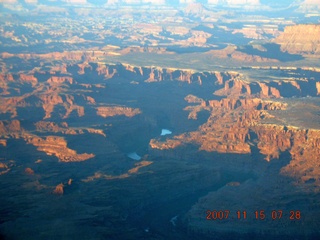 22 6bf. aerial - Canyonlands at dawn