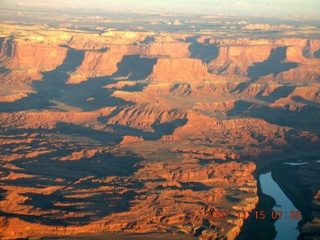 23 6bf. aerial - Canyonlands at dawn