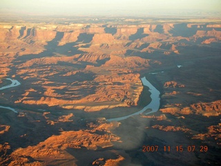 24 6bf. aerial - Canyonlands at dawn
