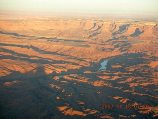 25 6bf. aerial - Canyonlands at dawn