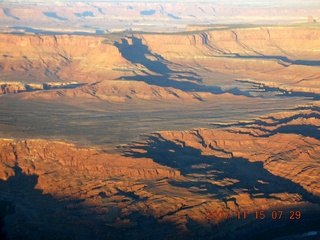 26 6bf. aerial - Canyonlands at dawn