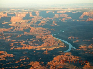 27 6bf. aerial - Canyonlands at dawn