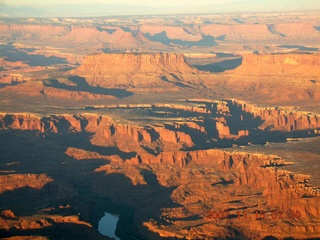 28 6bf. aerial - Canyonlands at dawn