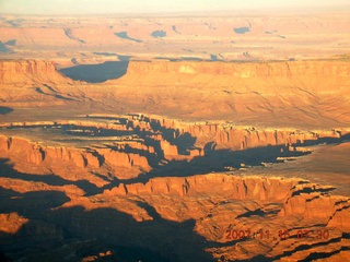 30 6bf. aerial - Canyonlands at dawn