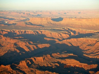 31 6bf. aerial - Canyonlands at dawn
