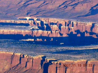 33 6bf. aerial - Canyonlands at dawn