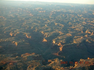 35 6bf. aerial - Canyonlands at dawn