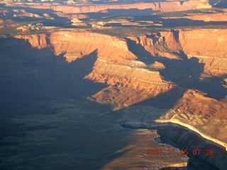 aerial - Orange Cliffs at dawn