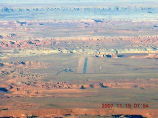 82 6bf. aerial - Utah at dawn - Hanksville Airport (HVE)