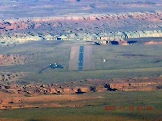 83 6bf. aerial - Utah at dawn - Hanksville Airport (HVE)