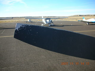 243 6bf. N4372J propeller after back-country flying