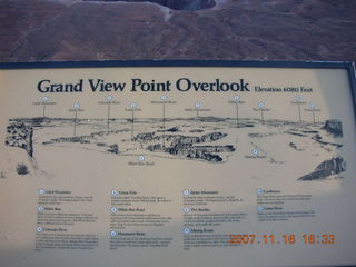 385 6bg. Canyonlands National Park - Grand View Overlook sign