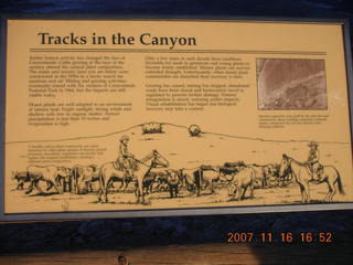 Canyonlands National Park - Grand View Overlook - Tracks in the Canyon sign