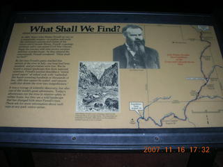 420 6bg. Canyonlands National Park - Green River viewpoint - What Shall We Fine sign