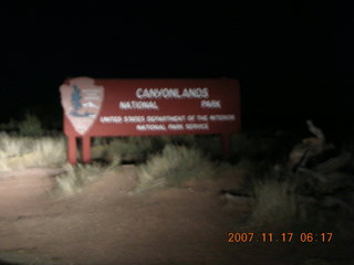 Canyonlands National Park sign