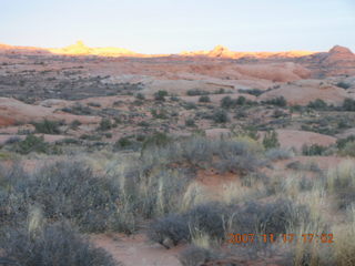 237 6bh. Arches National Park - sunset at Petrified Sand Dunes
