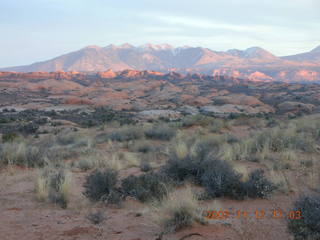 239 6bh. Arches National Park - sunset at Petrified Sand Dunes