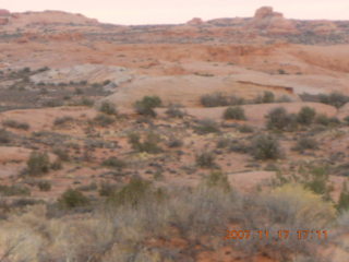 247 6bh. Arches National Park - sunset at Petrified Sand Dunes