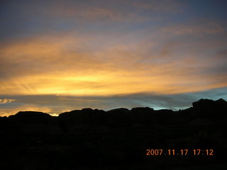 249 6bh. Arches National Park - sunset at Petrified Sand Dunes