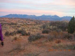 252 6bh. Arches National Park - sunset at Petrified Sand Dunes