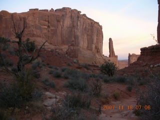 Arches National Park - Park Avenue Trail at daybreak