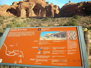 61 6bj. Arches National Park - Double Arch trail sign