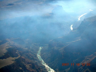 204 6bj. aerial - smoke from north rim of Grand Canyon