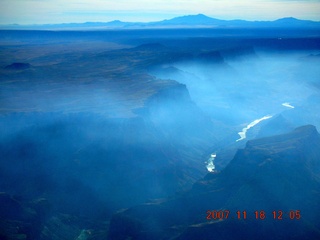 206 6bj. aerial - smoke from north rim of Grand Canyon