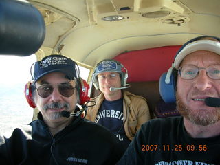 Bill, John, Adam flying in N4372J