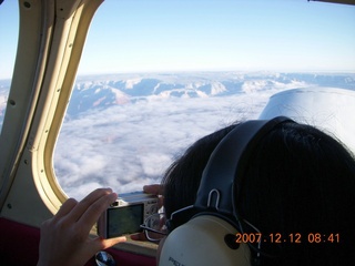 837 6cc. Grand Canyon aerial with clouds