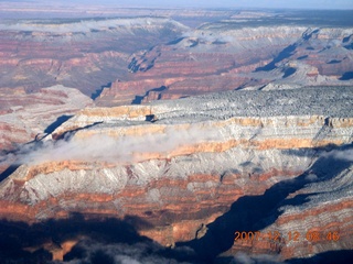 853 6cc. Grand Canyon aerial with clouds