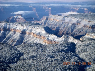 859 6cc. Grand Canyon aerial with snow