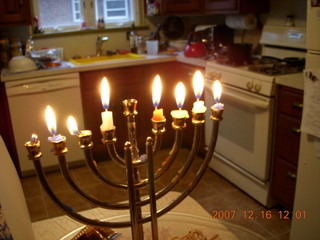 menorah and new Montijo kitchen