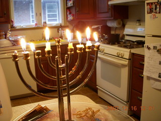 menorah and new Montijo kitchen