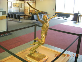 sculpture in Saint George Airport (SGU) terminal