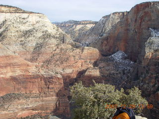 Zion National Park - Angels Landing hike - Adam at the top