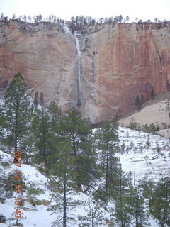 Zion National Park - West Rim trail - ice waterfall