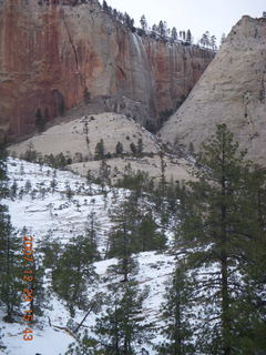 140 6cv. Zion National Park - West Rim trail - ice waterfall
