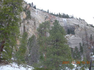 Zion National Park - West Rim trail - ice waterfalls