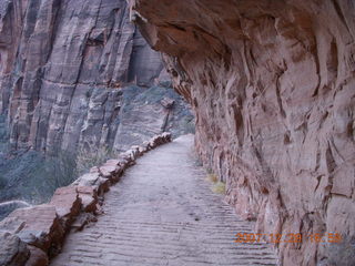 Zion National Park - Angels Landing hike - path cut in rock