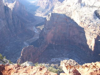 126 6cw. Zion National Park- Observation Point hike - view from the top