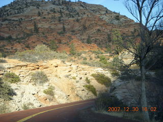 353 6cw. Zion National Park - driving on the road
