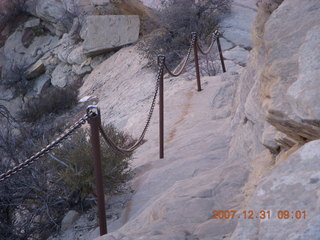 75 6cx. Zion National Park - sunrise Angels Landing hike - chains