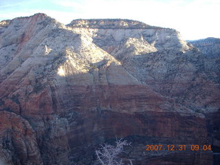 81 6cx. Zion National Park - sunrise Angels Landing hike - view from the top