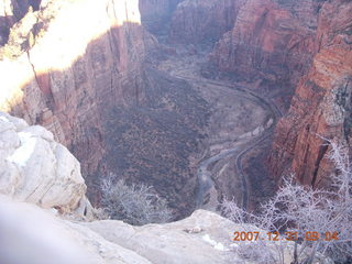 83 6cx. Zion National Park - sunrise Angels Landing hike - view from the top
