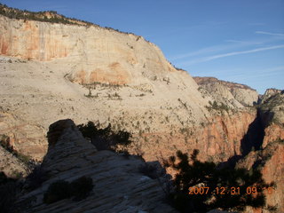 Zion National Park - sunrise Angels Landing hike - my Merrell hiking shoes - view from the top